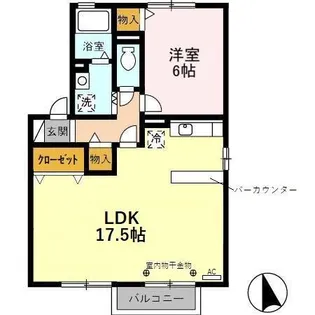 クロワッサンス【2階】の間取り