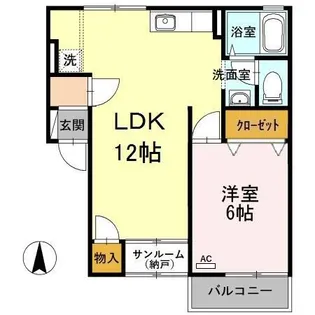 アーバンライフガーデン A棟【2階】の間取り