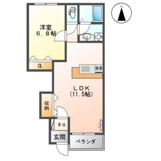 ヴァンヴェール【1階】の間取り