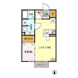レゾン御園【2階】の間取り