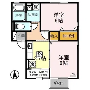 パーク・ビレッジ【1階】の間取り