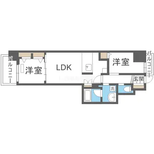 アーバネックス大阪天満宮Ⅰ【802号室】の間取り