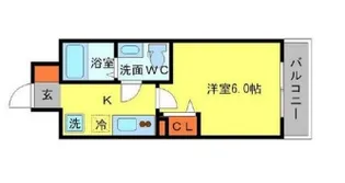 SERENiTE北浜【10階】の間取り