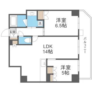 フロンティアタワー日本橋【1205号室】の間取り