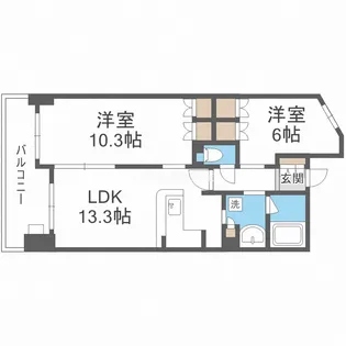 フロンティアタワー日本橋【403号室】の間取り