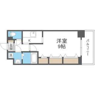 ウィルテラスなんば南【605号室】の間取り