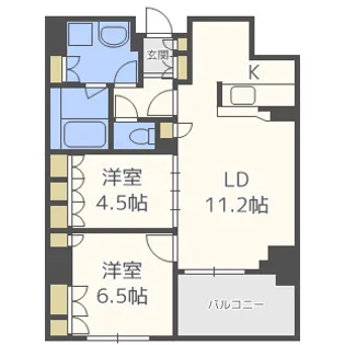 アーデンタワー福島ウエスト【1203号室】の間取り