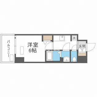 プレサンスOSAKA東中本エシデル【203号室】の間取り