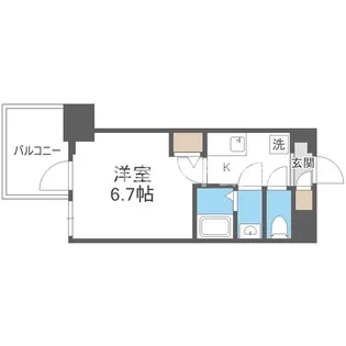 セレニテ日本橋ミラク【6階】の間取り