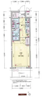 プレサンス大国町ラヴェニール【12階】の間取り