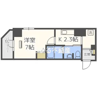 コージーコート釣鐘【701号室】の間取り