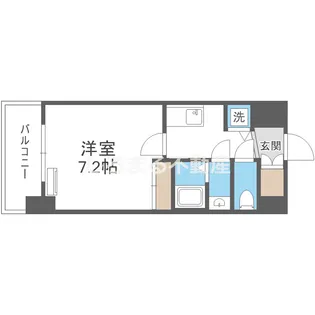 アドバンス大阪城ベレッツァ【204号室】の間取り