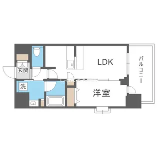 スプランディッド難波キャトル【13階】の間取り