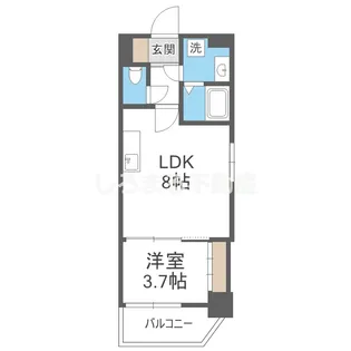 フロンティアタワー九条I(旧CITY SPIRE九条【2階】の間取り