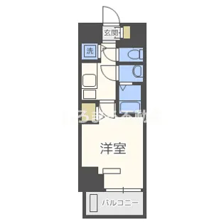 エス・キュート京町堀【201号室】の間取り