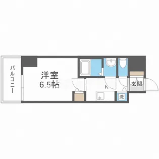 エス・キュート京町堀【1303号室】の間取り