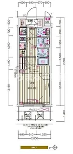 プレサンス難波マジョリティ【502号室】の間取り