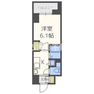 プレサンス堺筋本町フィリア【706号室】の間取り