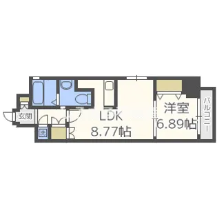 アーデン京町堀イースト【7階】の間取り