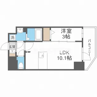S-RESIDENCE福島玉川Uno【10階】の間取り