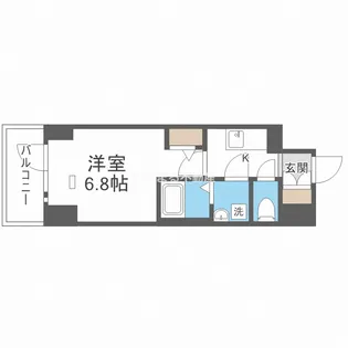 エスリード難波THE FIRST【12階】の間取り