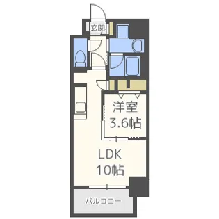 アーバネックス堂島【901号室】の間取り
