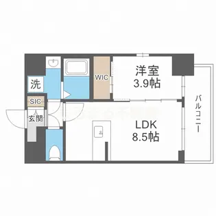 エスリードレジデンス梅田マークス【801号室】の間取り