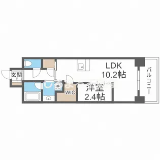 コンフォリア・リヴ北久宝寺Q【8階】の間取り