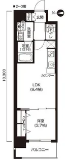 アーバネックス北久宝寺【802号室】の間取り
