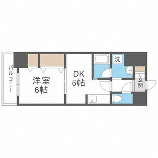 CITY SPIRE難波南【4階】の間取り