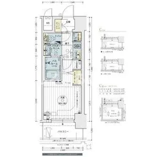 エステムコートディアシティWEST【7階】の間取り
