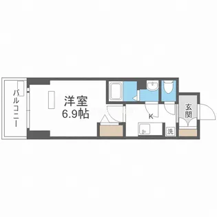 プレサンス堺筋本町駅前シェル【5階】の間取り