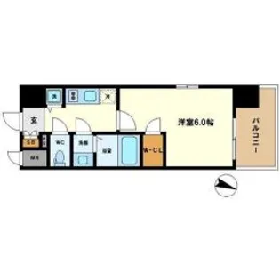 エスリード中之島SOUTH【12階】の間取り