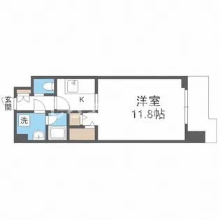 グランシス天満橋【206号室】の間取り