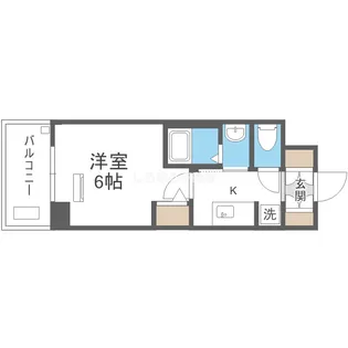エステムコート難波WEST-SIDEⅤアジュール【609号室】の間取り