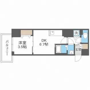 レオンコンフォート堀江公園【12階】の間取り
