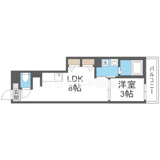 S-MOVE緑橋Ⅱ【2階】の間取り