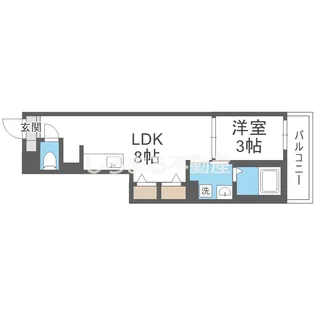 S-MOVE緑橋Ⅱ【3階】の間取り