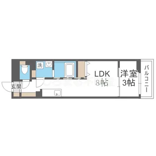 S-MOVE緑橋Ⅱ【405号室】の間取り