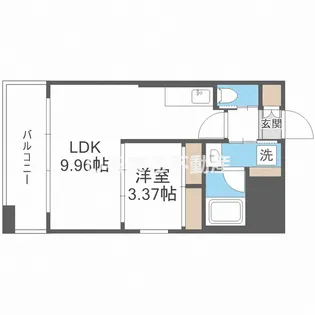 プレジオ弁天町EURO【3階】の間取り