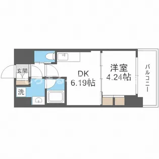 プレジオ恵美須【3階】の間取り