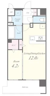 グレースリバー中之島【6階】の間取り
