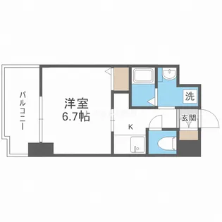 エスリード弁天町南【5階】の間取り