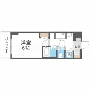 プレサンス谷町アルファ【10階】の間取り