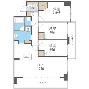 CITY SPIRE難波グレイス【13階】の間取り