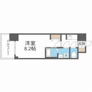 S-RESIDENCE阿波座WEST【5階】の間取り