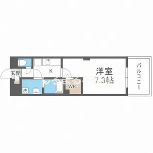 LUXE難波南【1110号室】の間取り