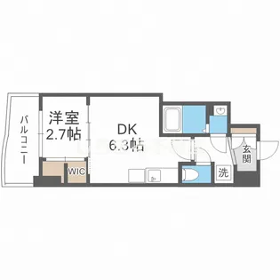 セレニテ桜川駅前プリエ【8階】の間取り