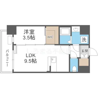 アドバンス大阪城ベレッツァ【1101号室】の間取り