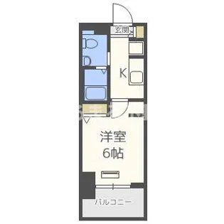 エステムプラザ大手前エヴァース【6階】の間取り